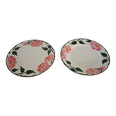 2 round plates Villeroy & Boch "Wild Rose", 1970