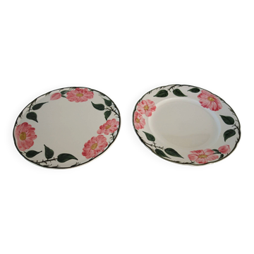 2 round plates Villeroy & Boch "Wild Rose", 1970