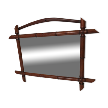Vintage bamboo mirror