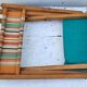 Chaise de pecheur pliante en bois et tissu