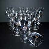 Set of 11 second-choice SAINT-LOUIS crystal wine glasses 15.5cm