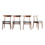 Dining chairs 'model 60' by Hennig Kjaernulf for Bruno Hansen, Denmark 1960