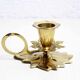 Brass floral candle holder