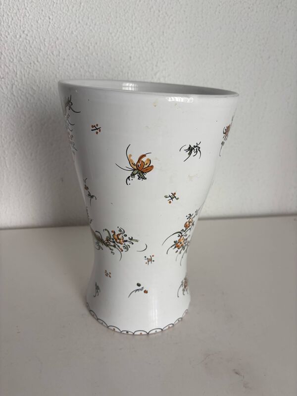Vase en faïence de Moustiers, 1970