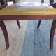 English lion paw desk and lyre armchair, leather, extensions
