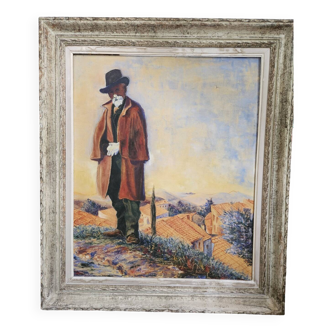 Peinture portrait Paul cézanne