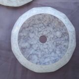 Set of 2 speckled art deco glass globes
