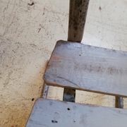 6 vintage garden chairs made of wood and metal