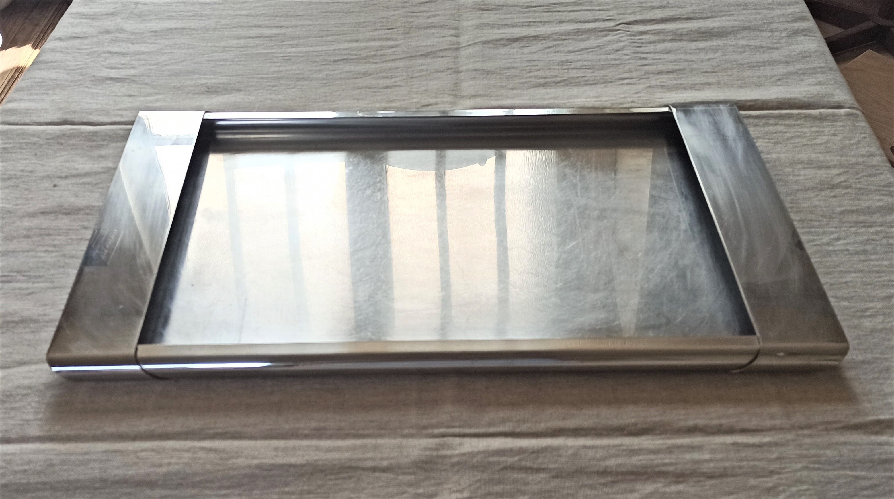 Plateau inox années 70 Silvio Coppola Alessi