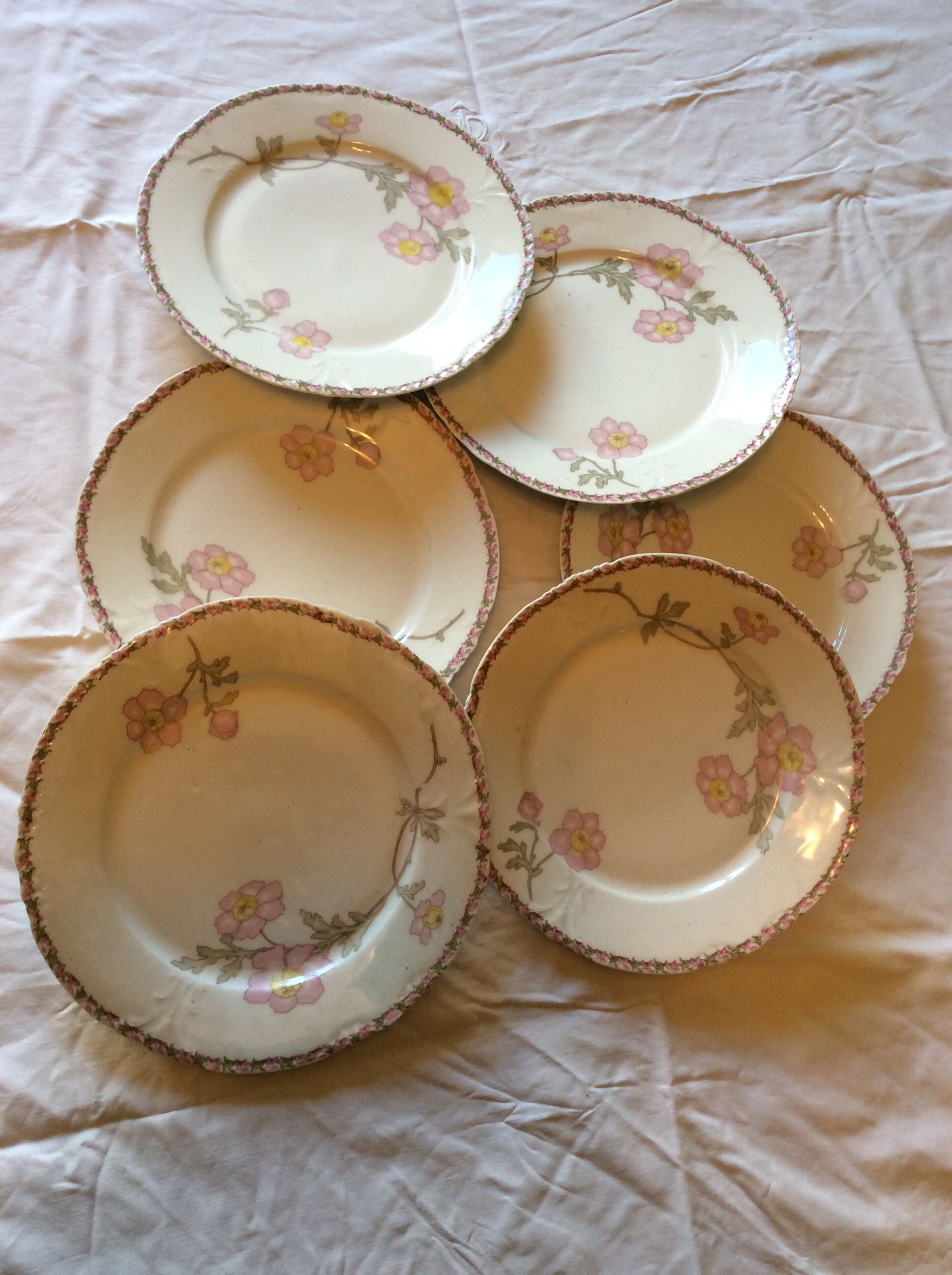 6 plates have dessert in fine Limoges porcelain