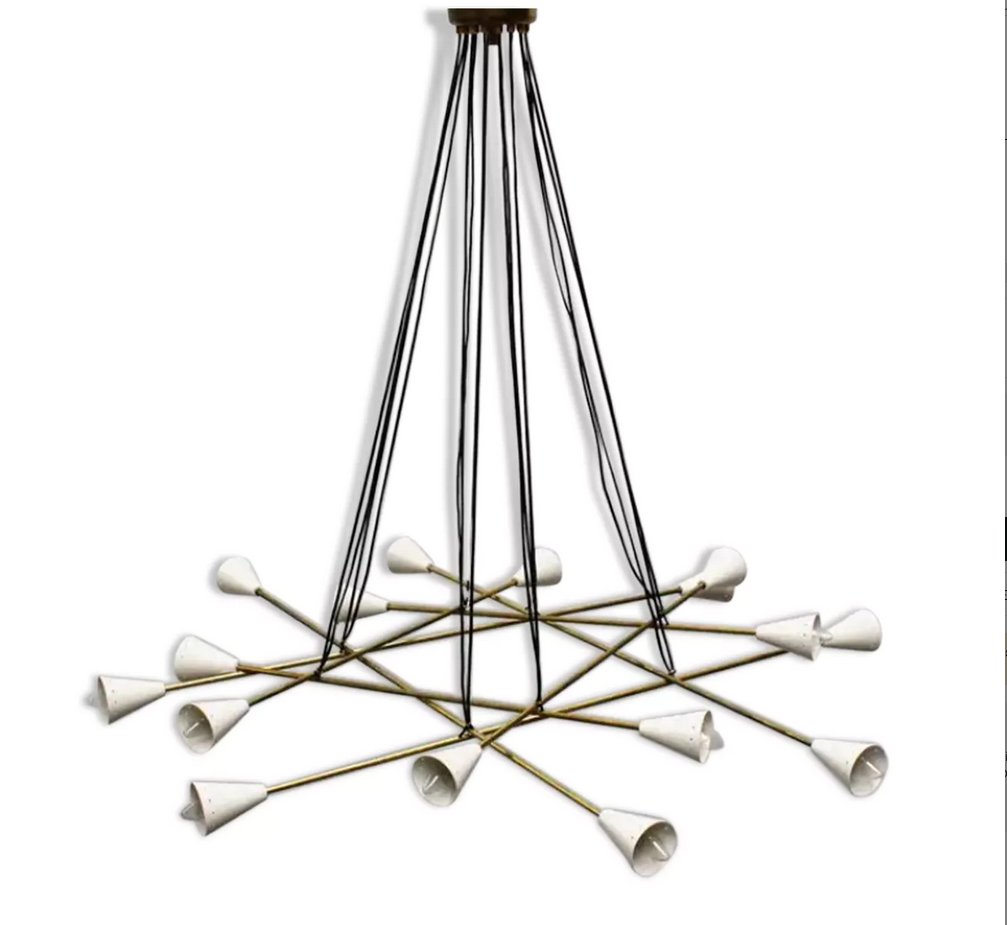 Chandelier intrigo sputnik white