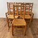 Lot de 6 chaises en orne et paille