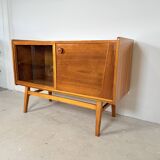 Vintage sideboard/television stand, high-gloss walnut, Bilea