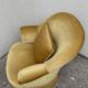 Golden velvet toad armchair