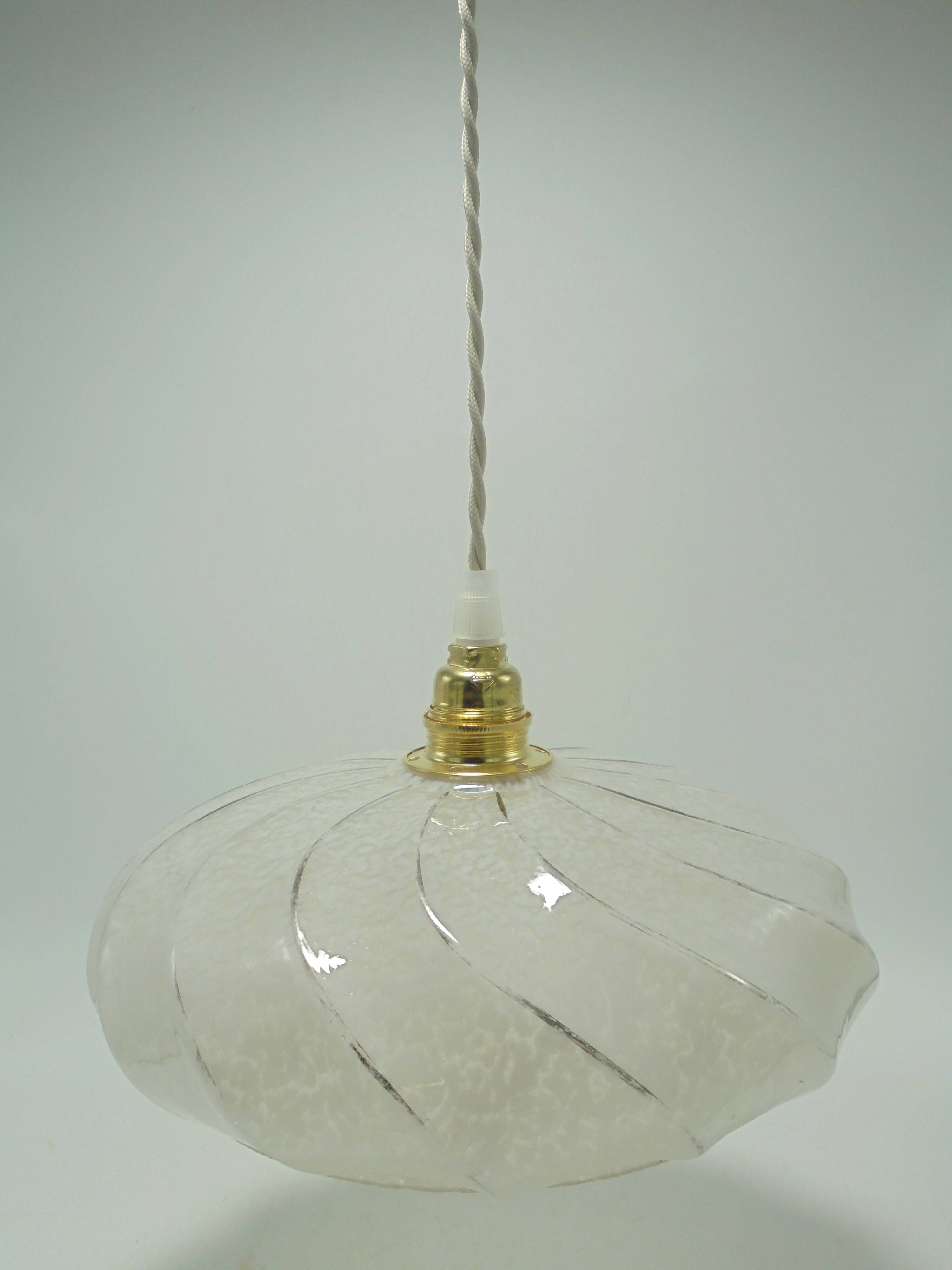 Speckled glass pendant light