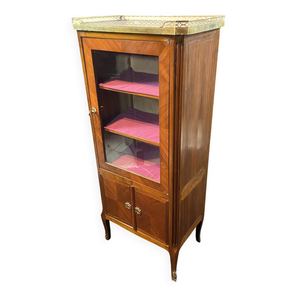 Petite vitrine XIXe de style Transition Louis XV Louis XVI — Beyit