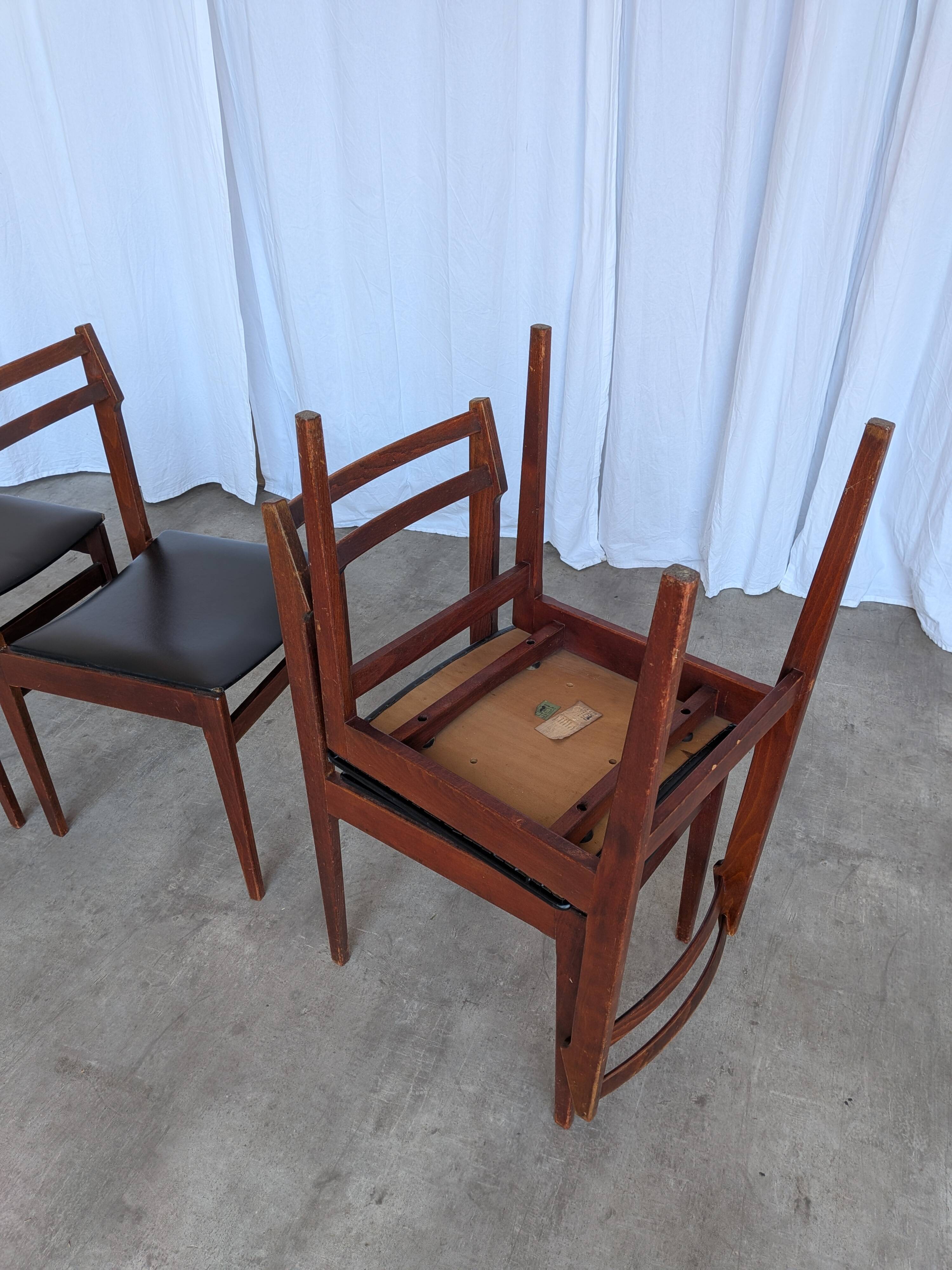 Chaises de salle à manger vintage stol kamnik : années 1970, style scandinave moderne, ensemble de 4