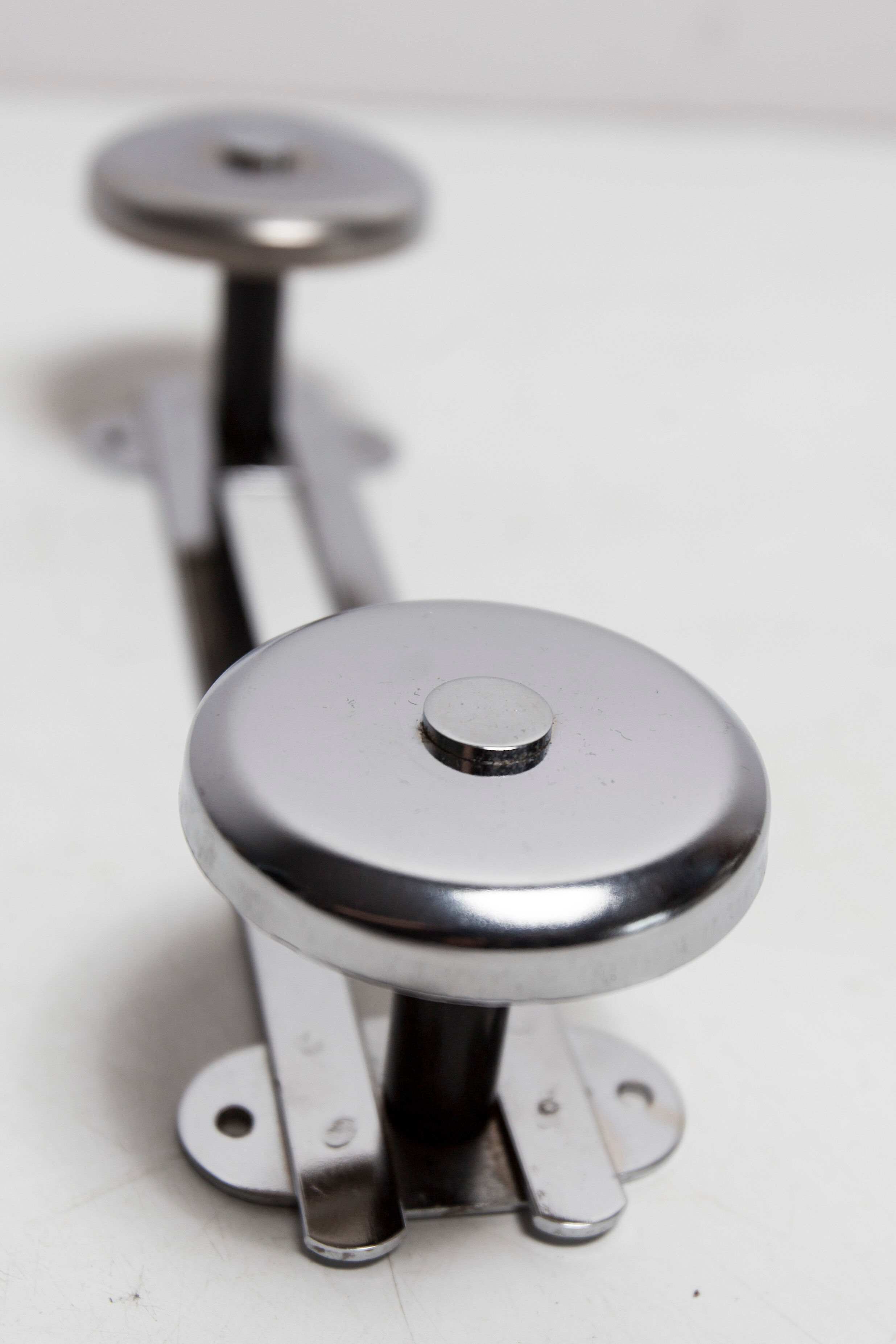 Wall coat rack double hook chrome 1960