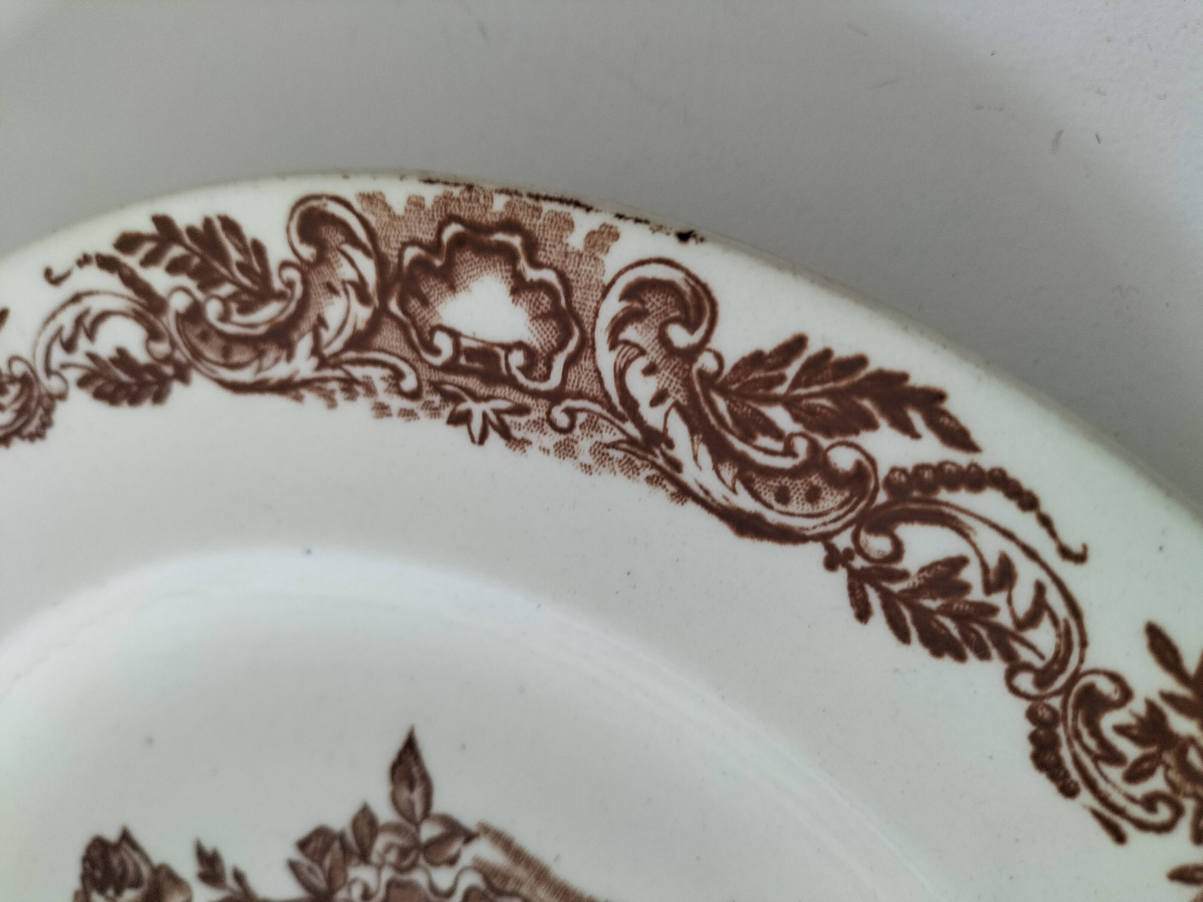 Louis XV model plate with chocolate decoration Clairefontaine Sanejouand & Graves