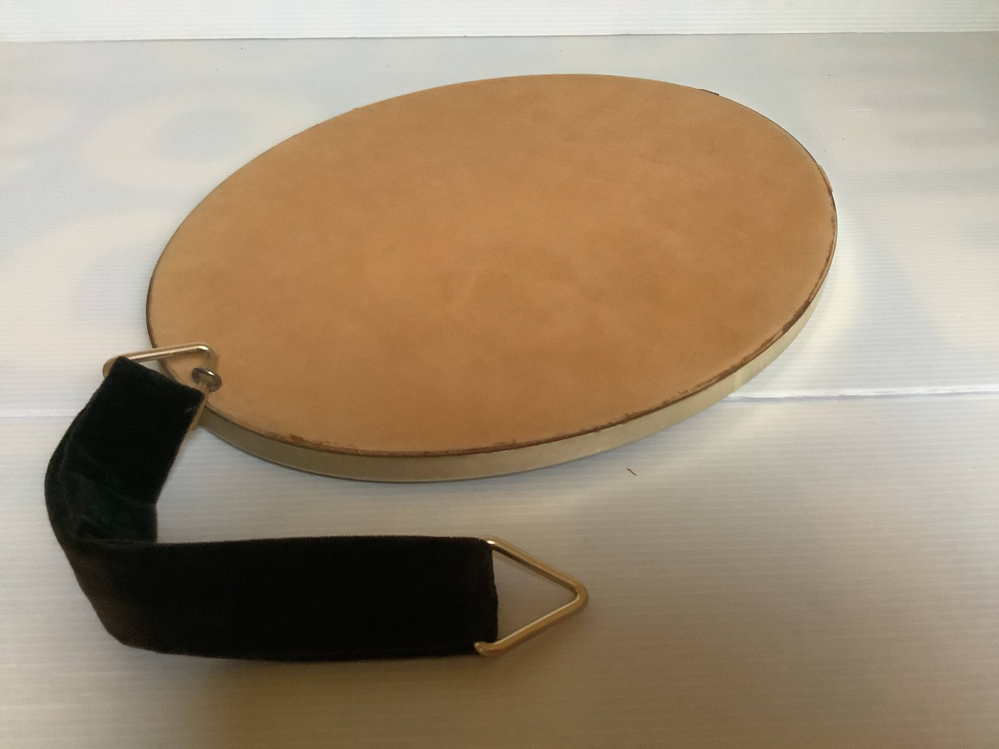 Miroir velours marron vintage