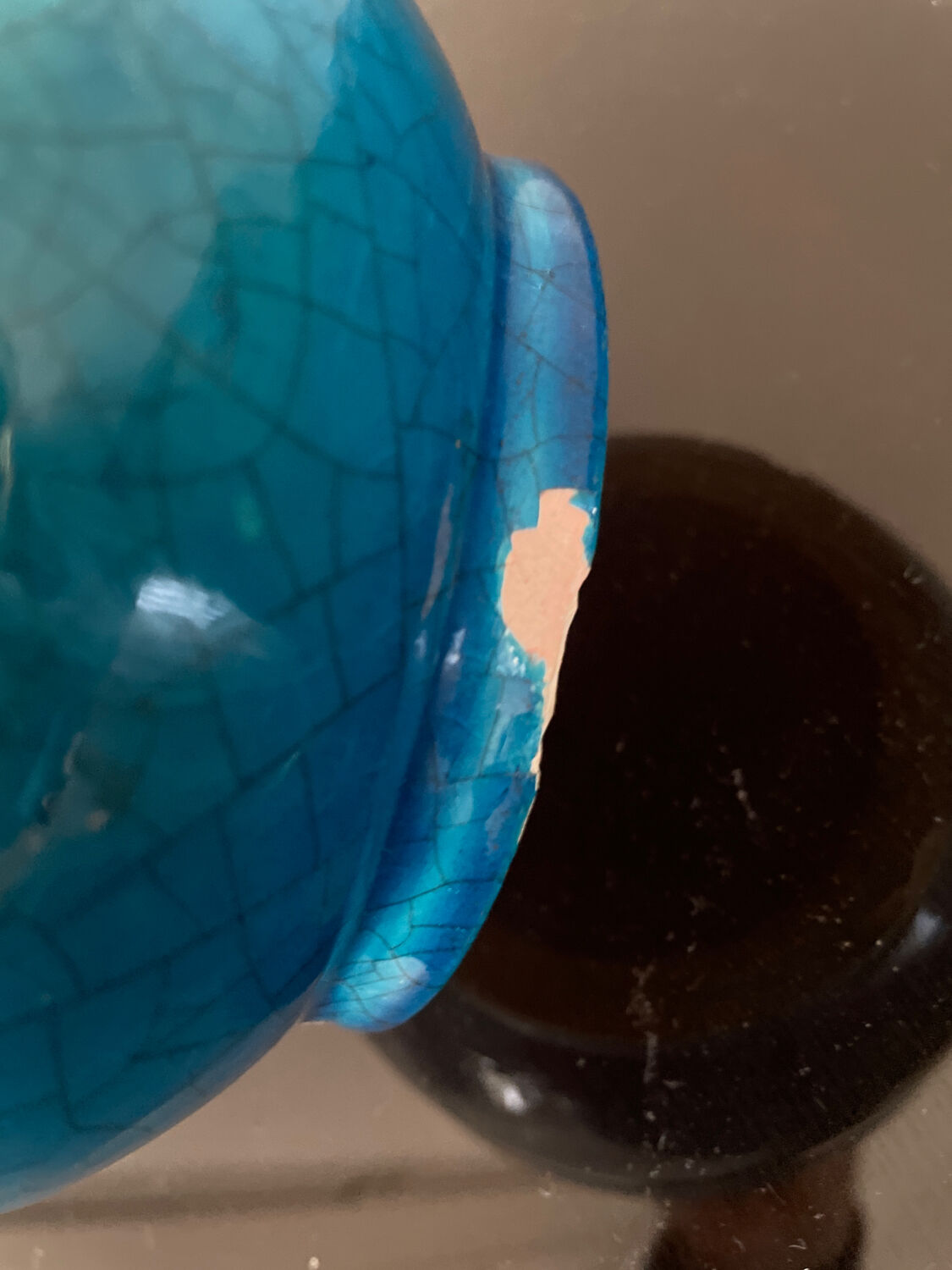 Cracked Art Deco ceramic vase Francis Bichoff