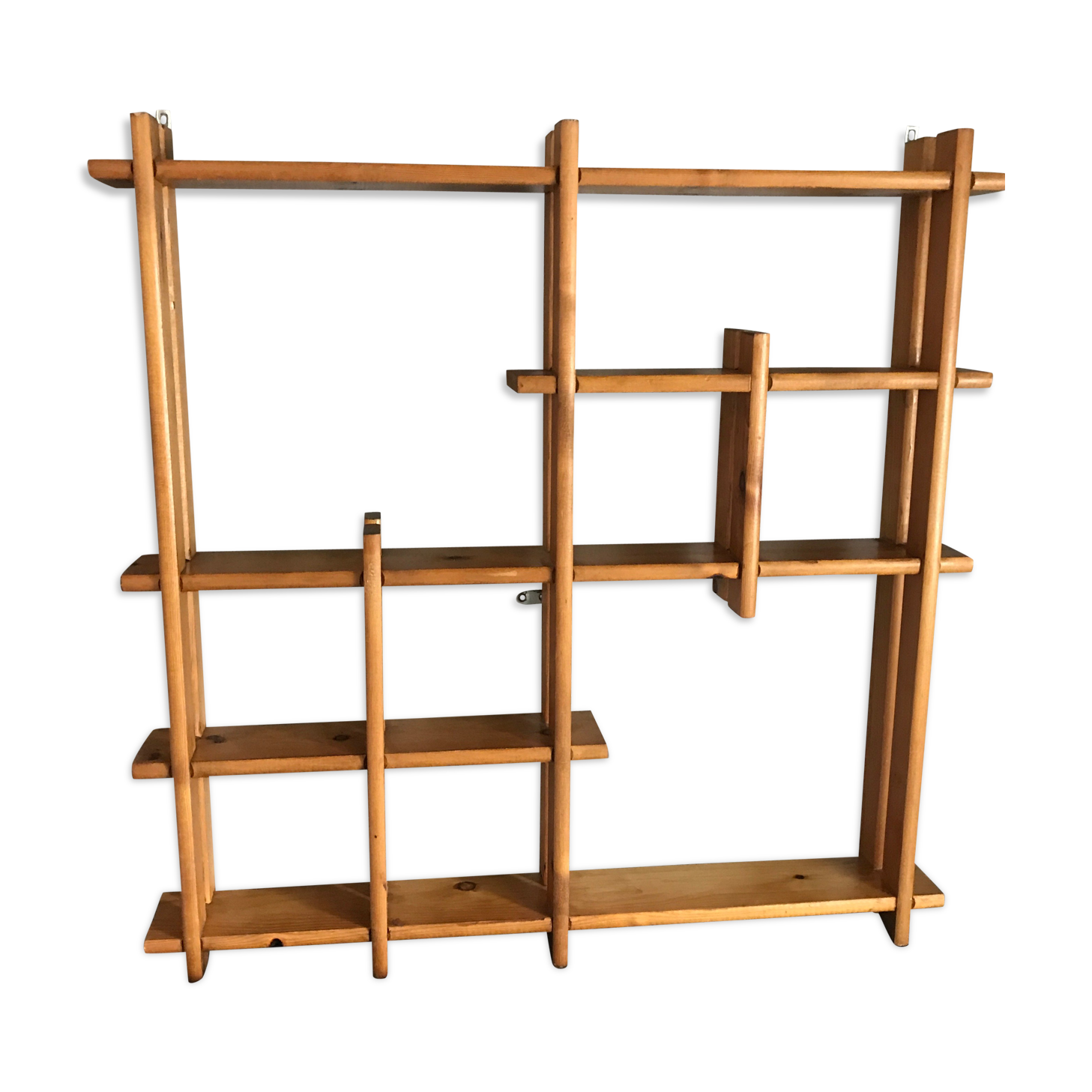 Small light wood wall shelf