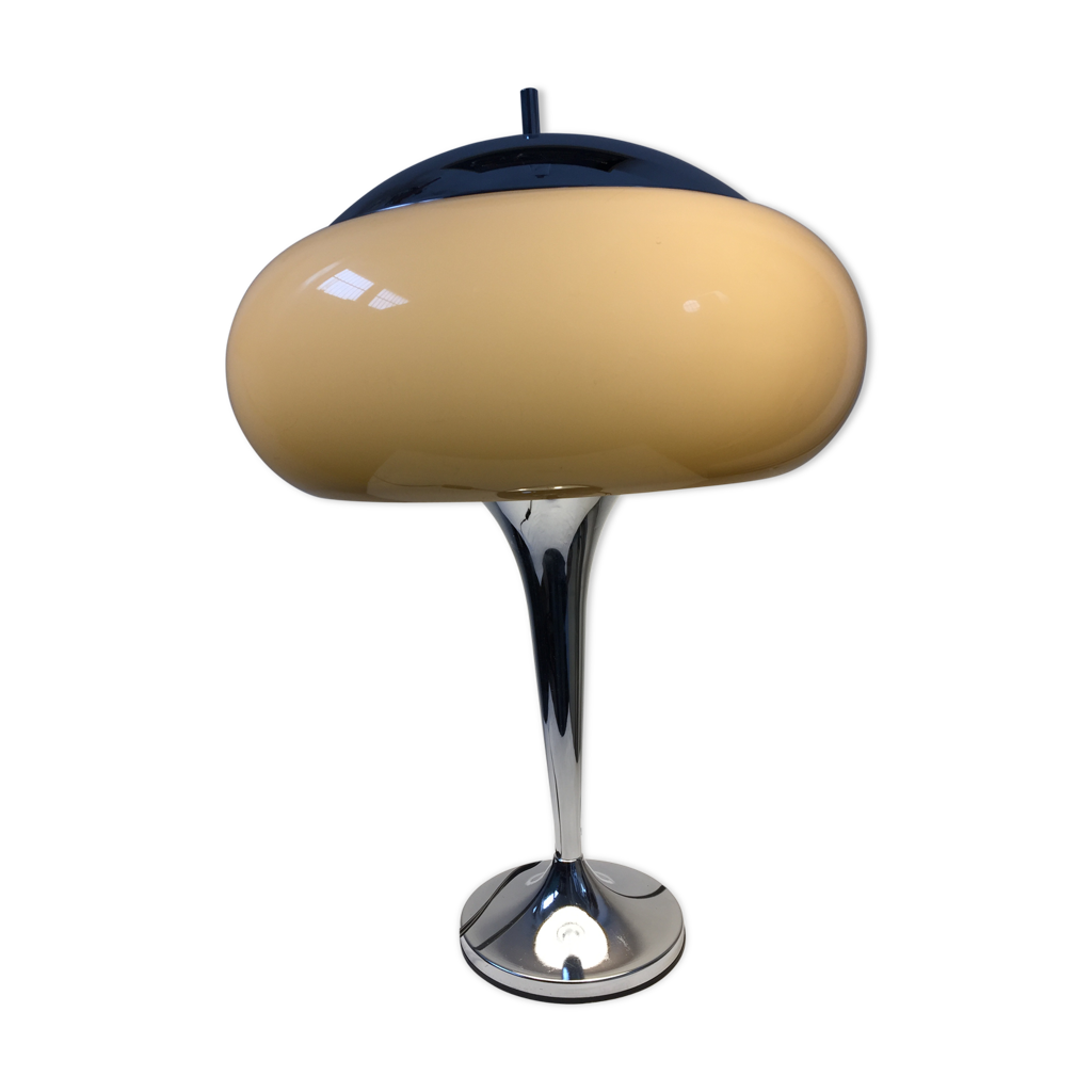 Lampe champignon orange d'occasion - Décoration
