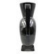 Vase en céramique noire moderne organique, France 1970s