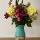 Vintage Art Deco vase in blue and gold ceramic