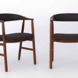 2 chaises vintage de Thomas Harlev, modèle 213, danois, pour Farstrup, teck, années 1960.
