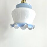 Opaque glass tulip pendant light
