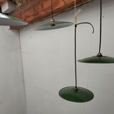 Set of 4 old pendant lamps