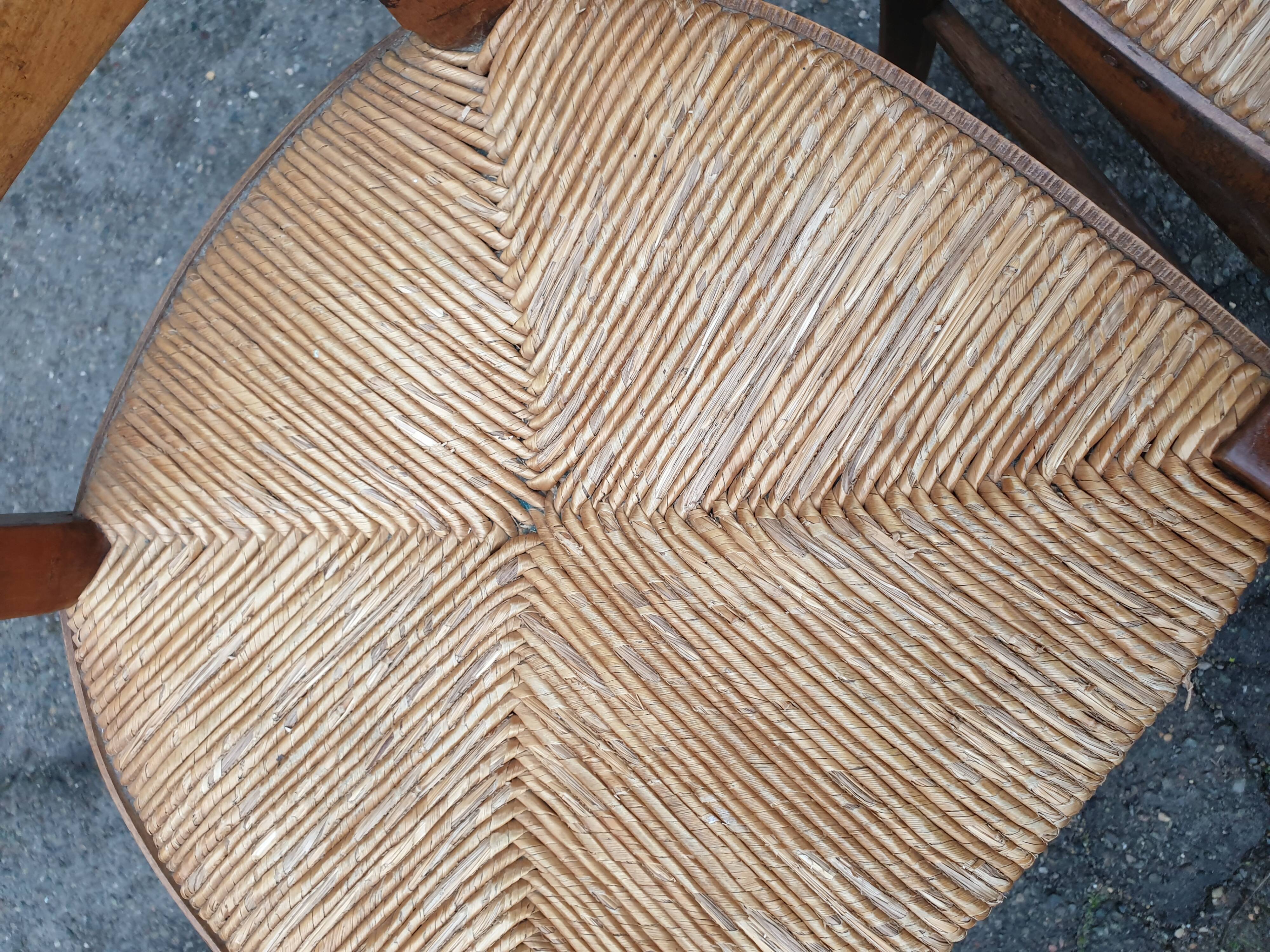 Pair of chairs paillé