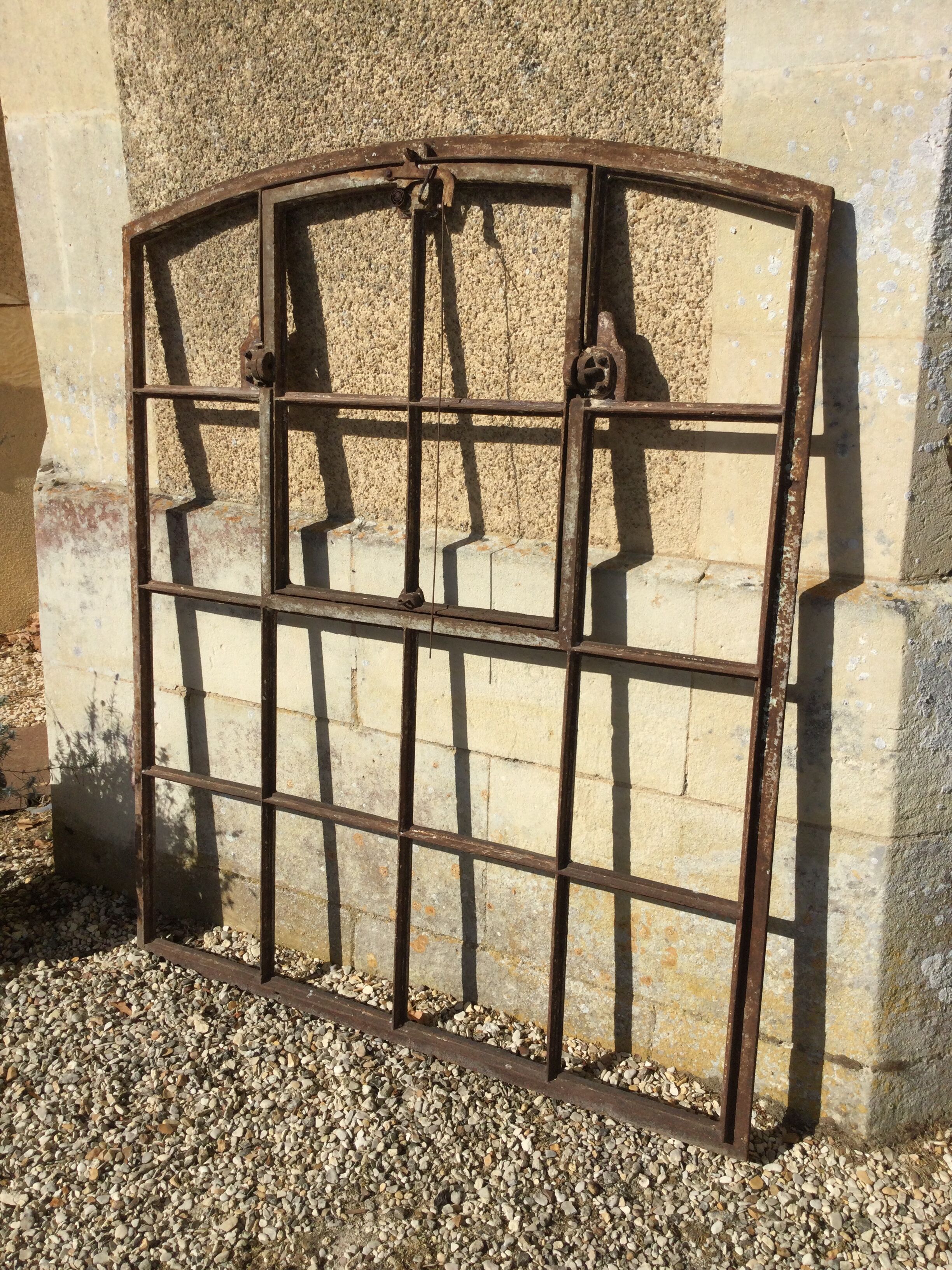 Old cast iron factory window