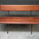 Solid teak bench, Netherlands, 1950s