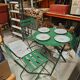 Ensemble de jardin table et chaises pliantes en métal