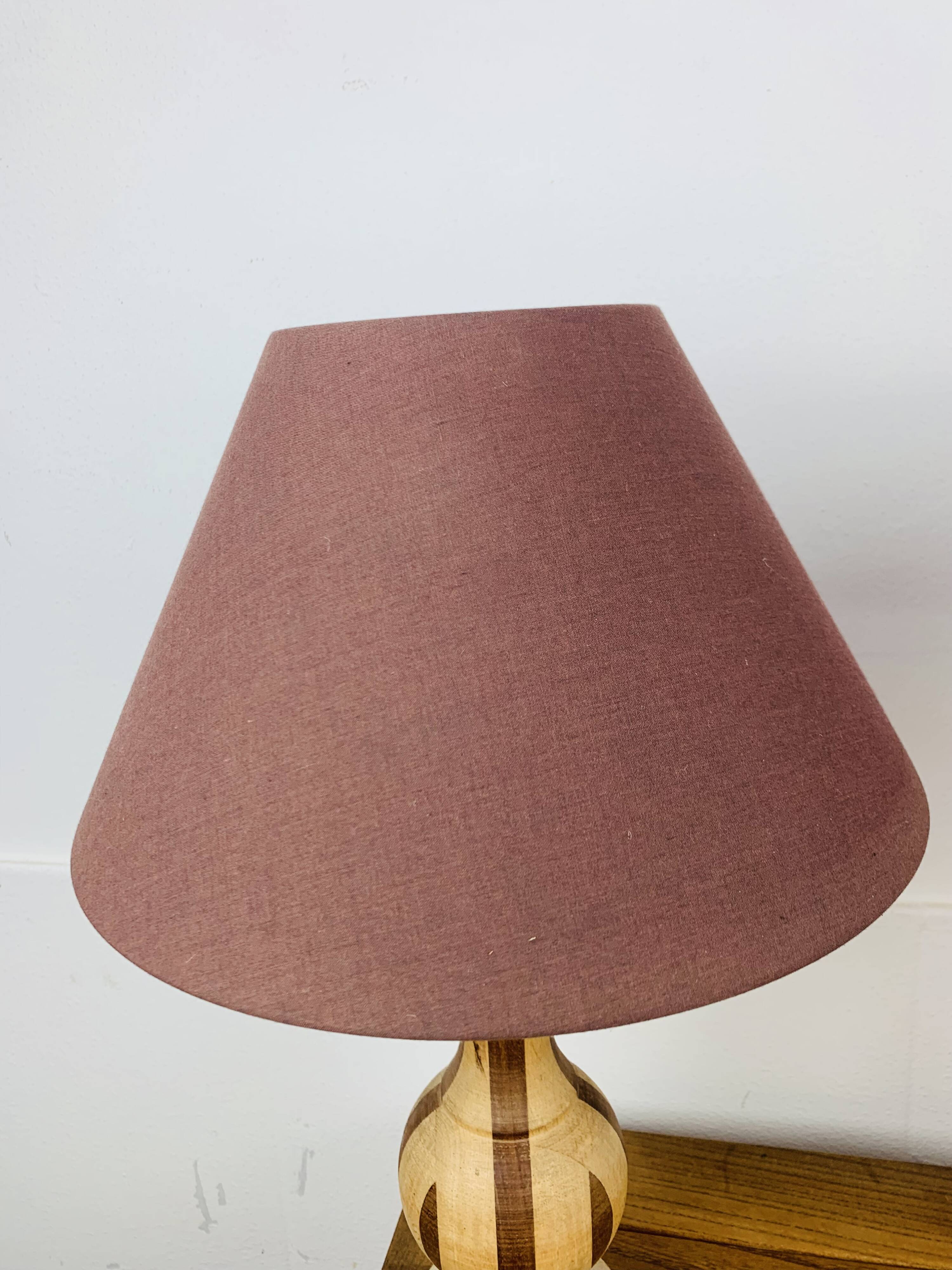 Pair of vintage turned wood lamps