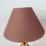 Pair of vintage turned wood lamps