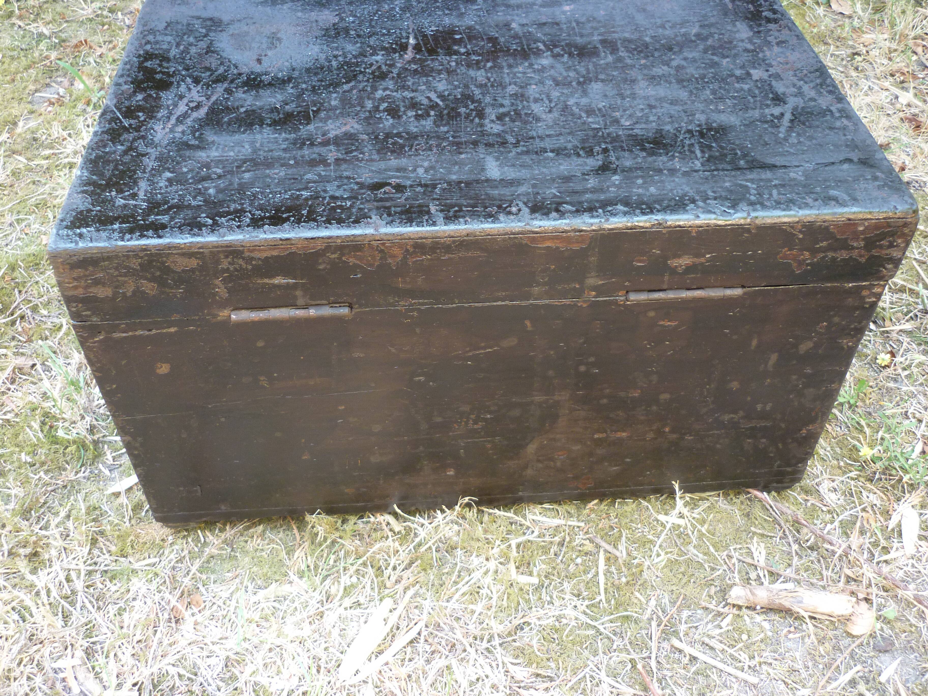 Old wooden toolbox