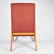 Vintage original armchair "Relax", 1960s, east europe, renovated, red fabric