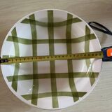 shallow dish Moulin des Loups with green checks