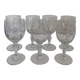 Set de 7 verres à eau gravés cristal de  Portieux