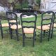 1 set of antique oak chairs