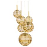 Grand cascading chandelier in Murano glass by Doria, Germany, 1970s.