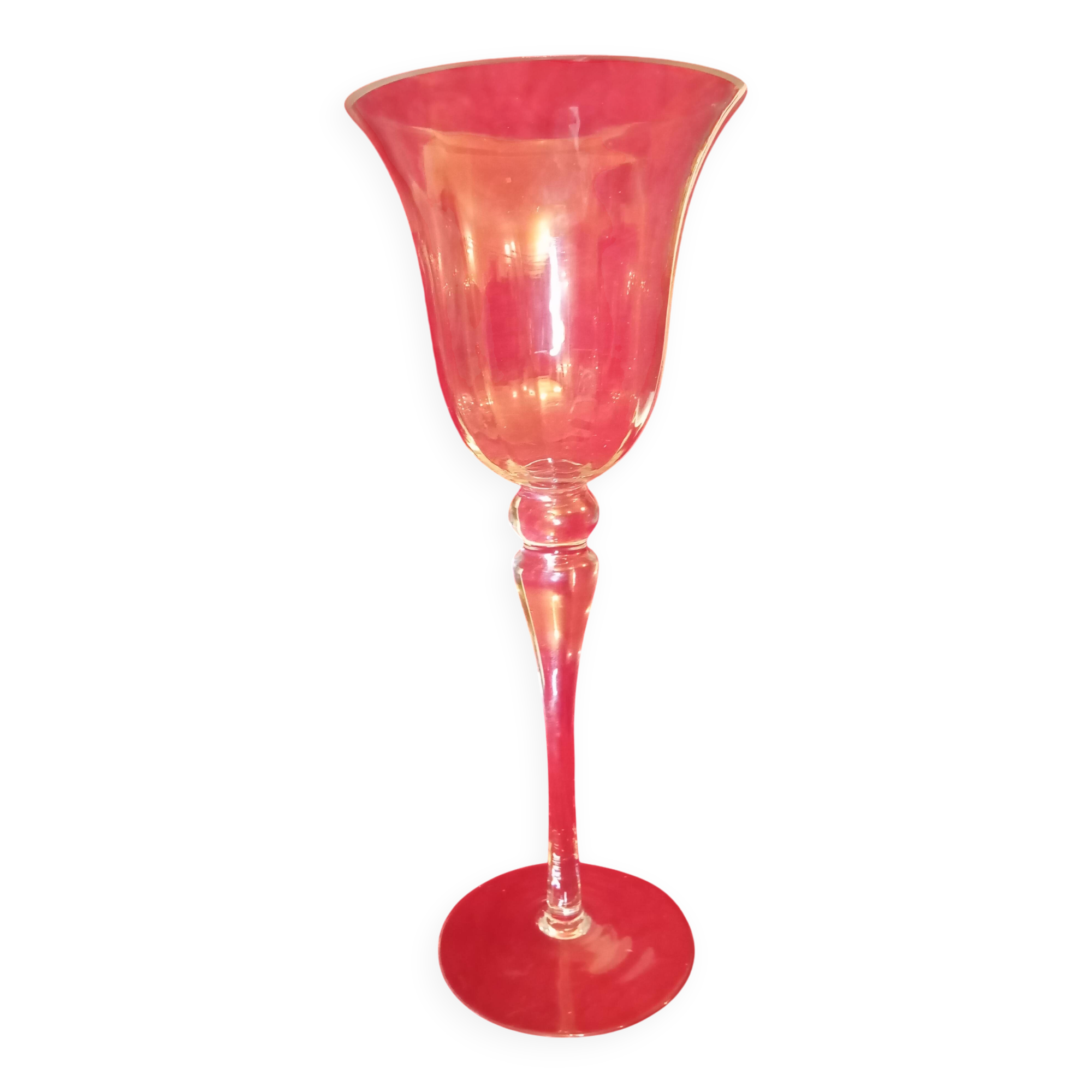 LARGE GLASS TEALIGHT VASE