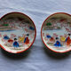Set of 2 under coffee cups fine Japanese porcelain antique signed 大日本