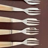 Set of 12 vintage forks and case