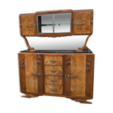 Art Deco sideboard in walnut and burl walnut