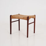 Footstool made of rosewood, Scandinavian design of the 70's