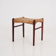 Repose-pied en palissandre, design scandinave des années 70